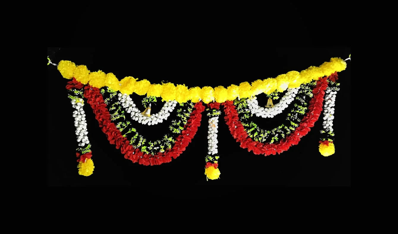 11145 Artificial Flower toran Garland for Home Door Decoration, for Main Door Hanging Diwali {3.5 feet}