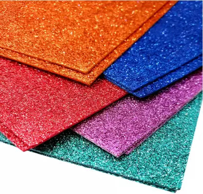 1193 ( 1 Pkt-10 Sheets) Glitter Eva Foam A4 Sticky Sheet