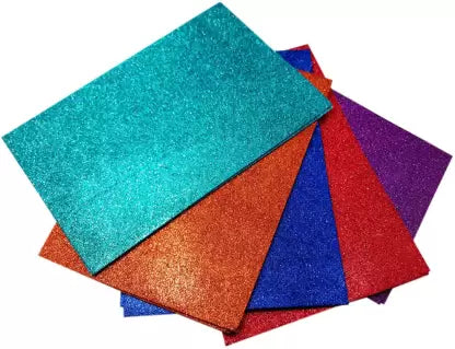 1193 ( 1 Pkt-10 Sheets) Glitter Eva Foam A4 Sticky Sheet