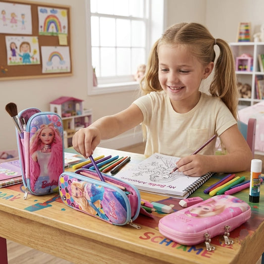 20059 3D Barbie Doll Pen & Pencil Case Hardtop Pencil Case for Kids, Pencil Pouch for Kids Art EVA Pencil Box {Random Design}
