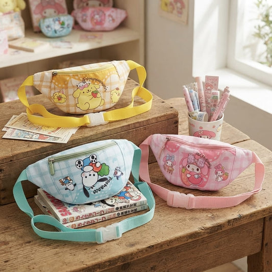 20779 Cute Kids Fanny Pack Crossbody Sling Bag Waist Pack Belt Bag for Toddler Girls Boys