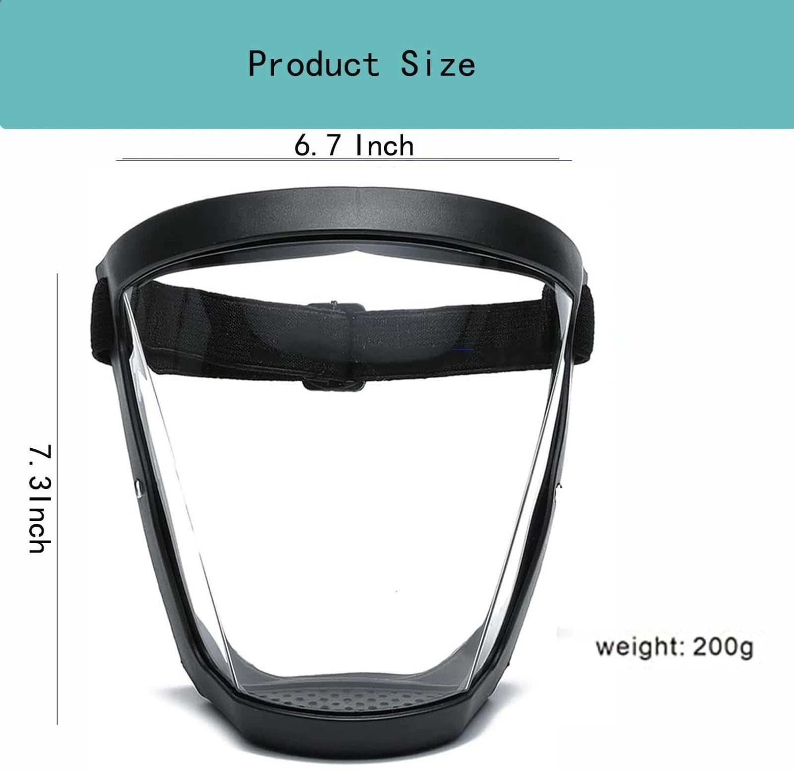 20301 Face Shield Helmet Visor Industrial Safety Coverage Full Face Protector Multipurpose Eye UV-Protective Clear Visibility for Unisex