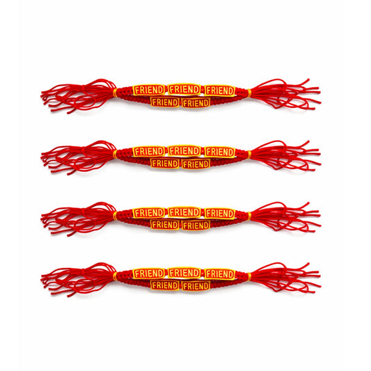 20803 {Pack of 12} Handmade Adjustable FRIEND Friendship Bracelet | Unisex Wrist Band | Gift for Best Friend {Multicolor}