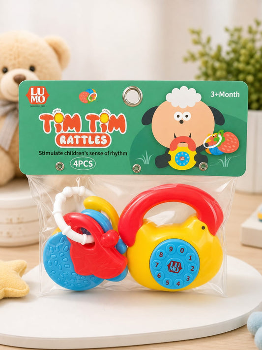 LM-R020 (4 PCS) Kids Musical Telephone Toy with Number Buttons & Colorful Design