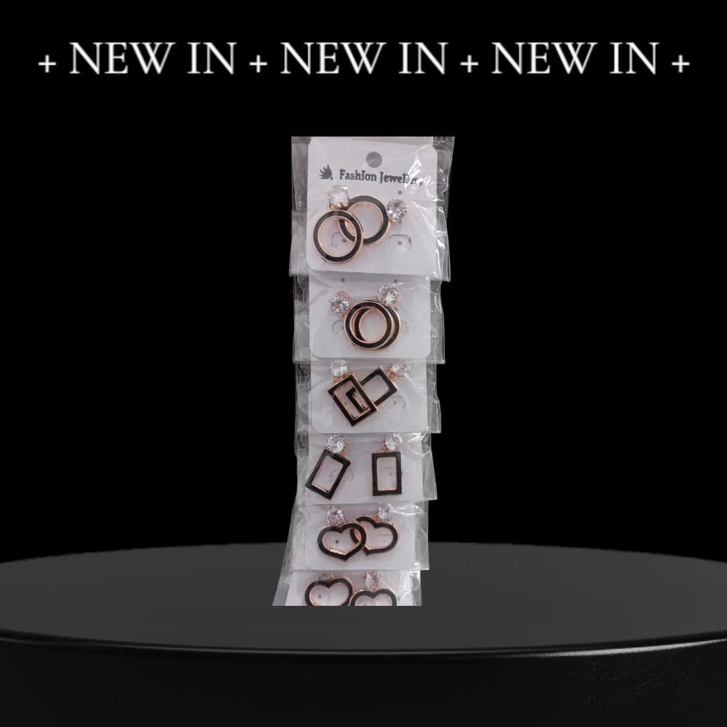 ER1158 {12 Pair} Stone Geometric Earrings For Women Random Design