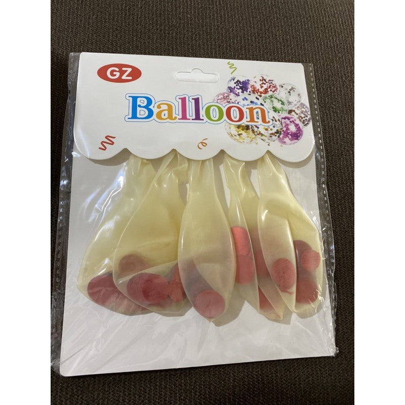 20759 {1Pack 5 Pcs} Transparent Balloons Bouquet Combo with Re Filled Rosegold Confetti & Ribbons for Anniversary, Birthday, Baby Shower, Valentine Day Party Decoration Balloon Bunch