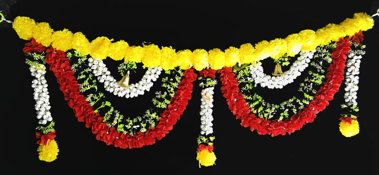 11145 Artificial Flower toran Garland for Home Door Decoration, for Main Door Hanging Diwali {3.5 feet}