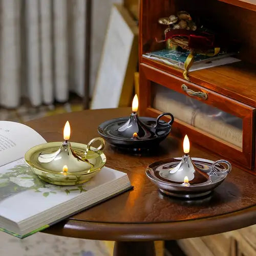 20308 Flameless Candle with Handle Flickering Long-Lasting Safe Light for Home and Festival Decor