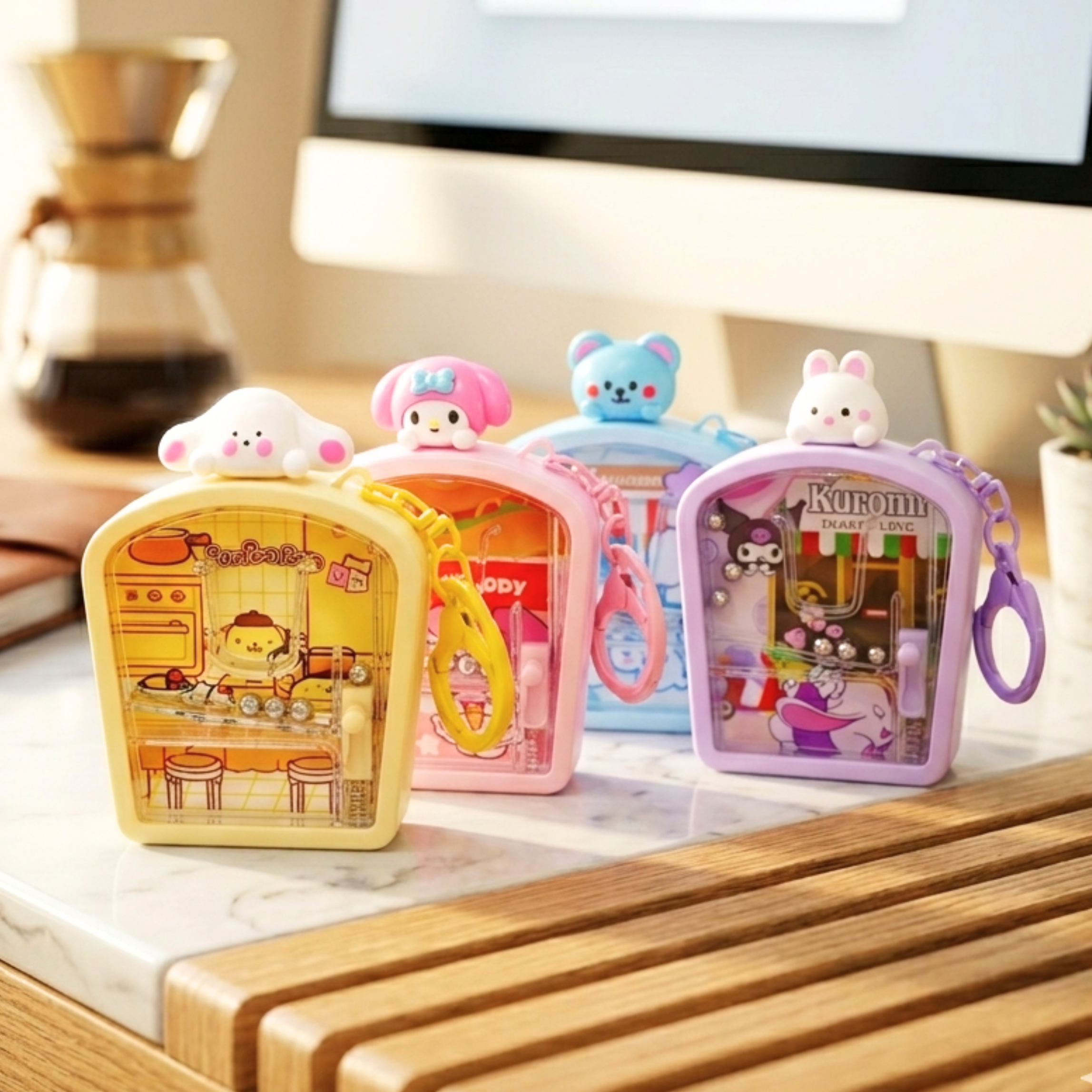 20548 Sanrio Character Pinball Keychain {Random Color}