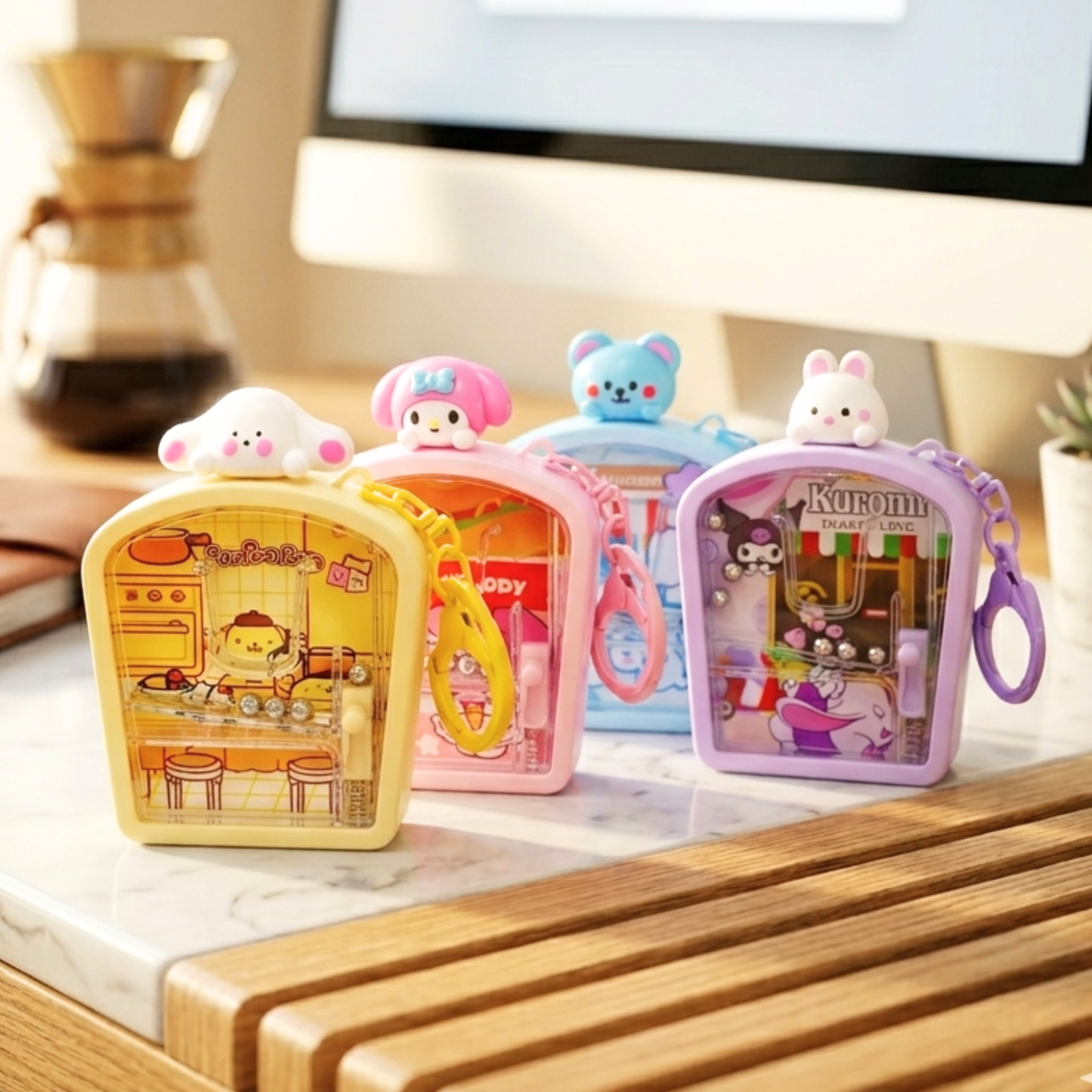 20548 Sanrio Character Pinball Keychain {Random Color}