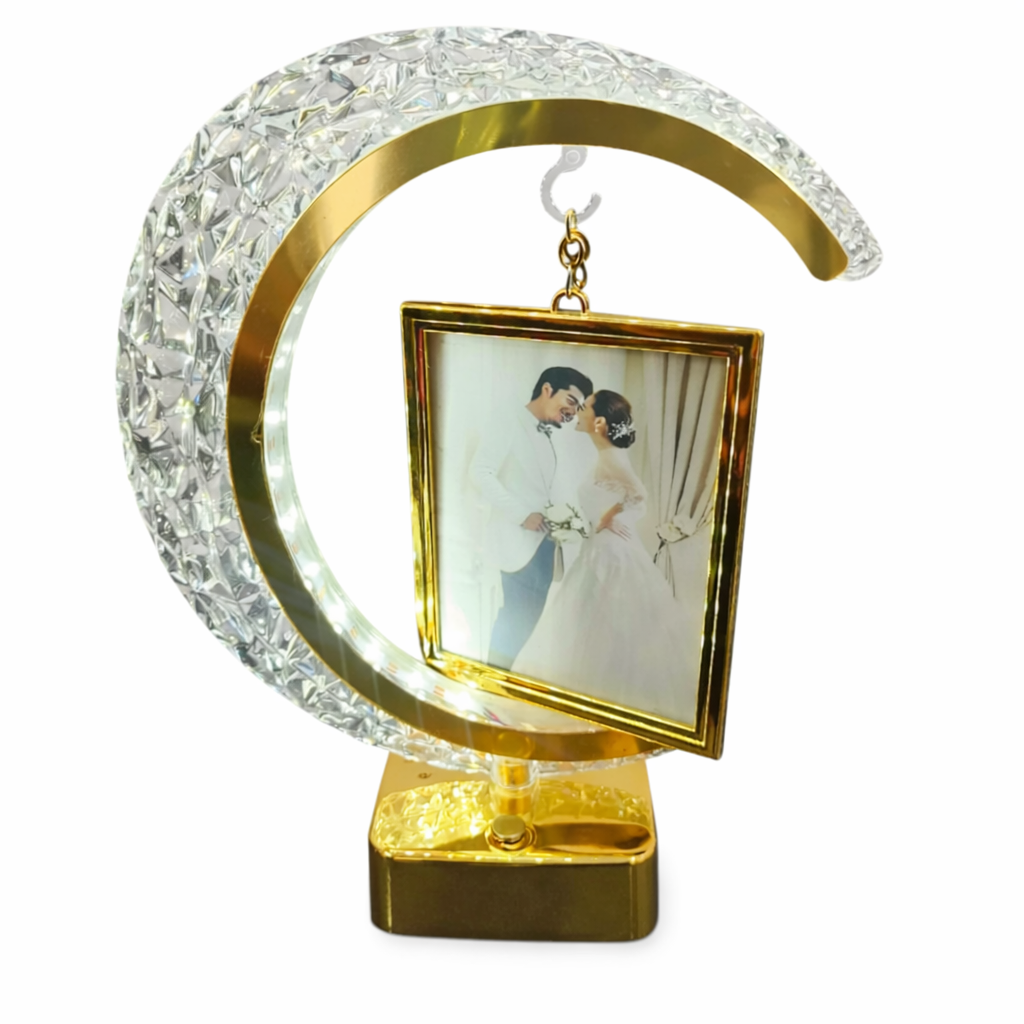 20121 LED Crystal Moon LAMP Photo Frame for Anniversary, BIRTHADY and Special Occasions.