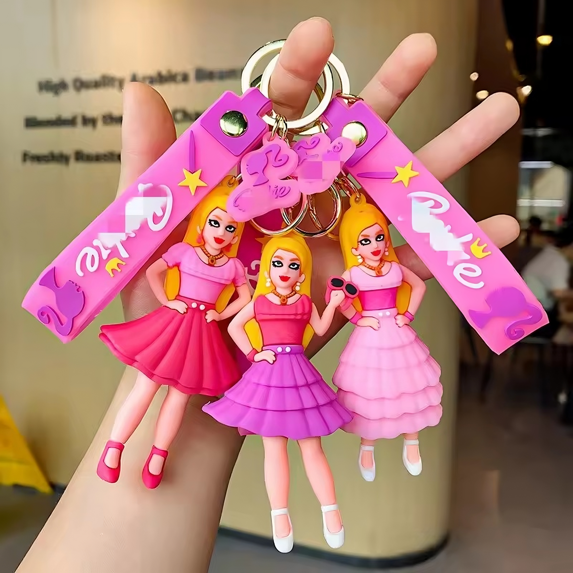 20391  Carry Fashion Fun Everywhere with Glamorous Barbie Doll Big Size 3D Keychain Suitable For Girls Gift {Random Design}