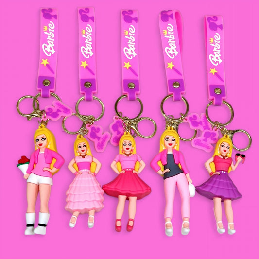 20391  Carry Fashion Fun Everywhere with Glamorous Barbie Doll Big Size 3D Keychain Suitable For Girls Gift {Random Design}