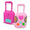 20089 Plastic Rolling Suitcase Luggage Box for Barbie Sized Dollhouse with Light & Sound Musical Toy for kids