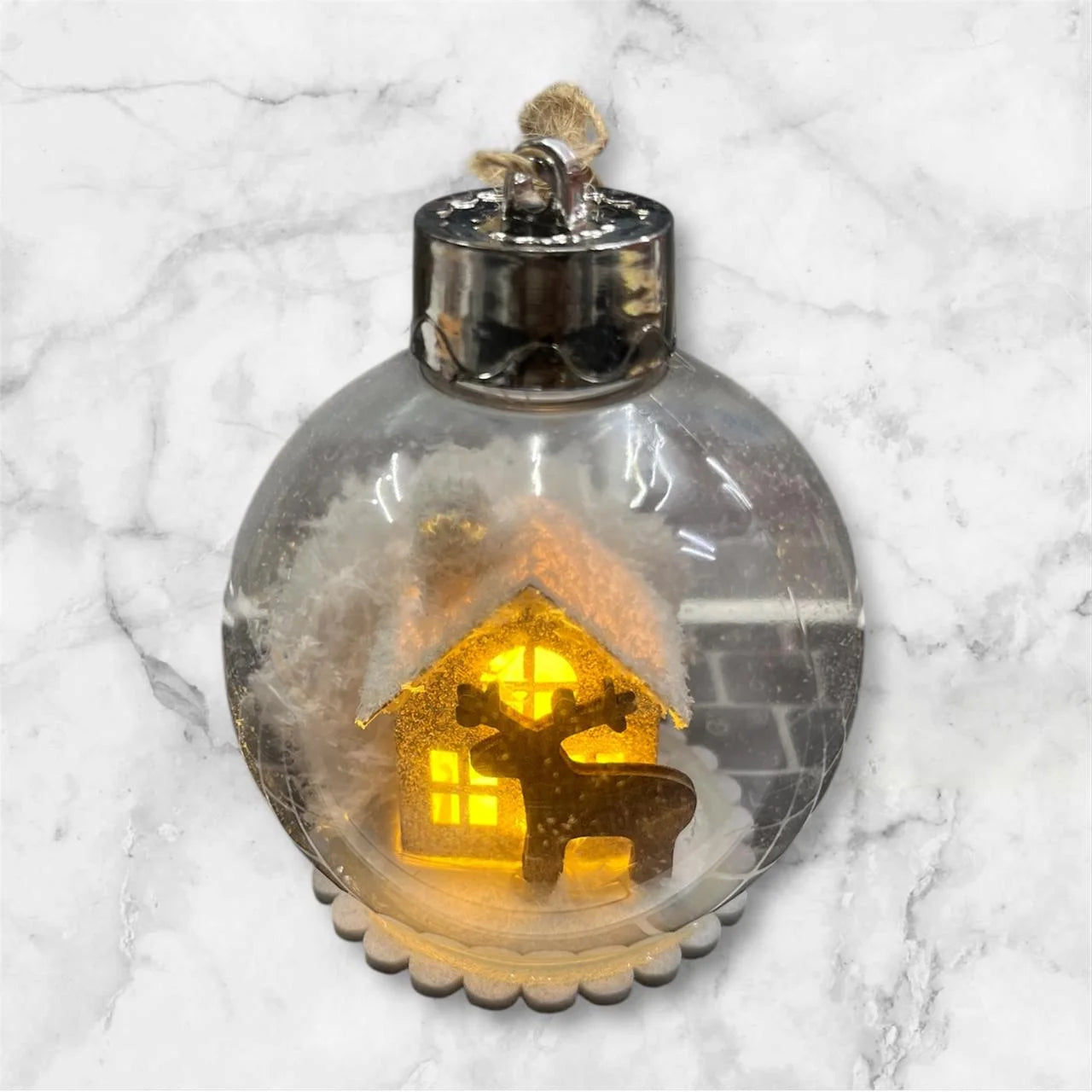 10043 Transparent Christmas Ball, Miniature House Ornament
