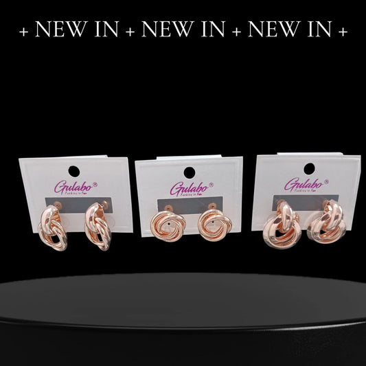 10413 {12 Pair} Womens Jewellery Gold Plated Knot Clip-On Earrings