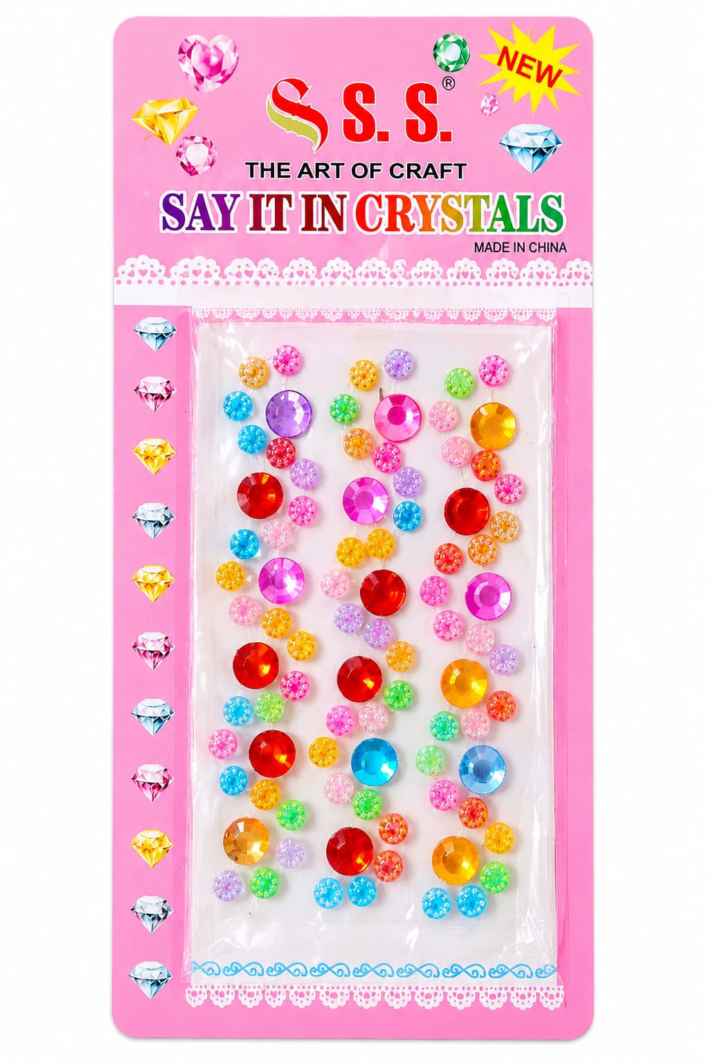 21059 (pack of 12) Colorful Crystal Gems for DIY Crafts  Gifts for kids