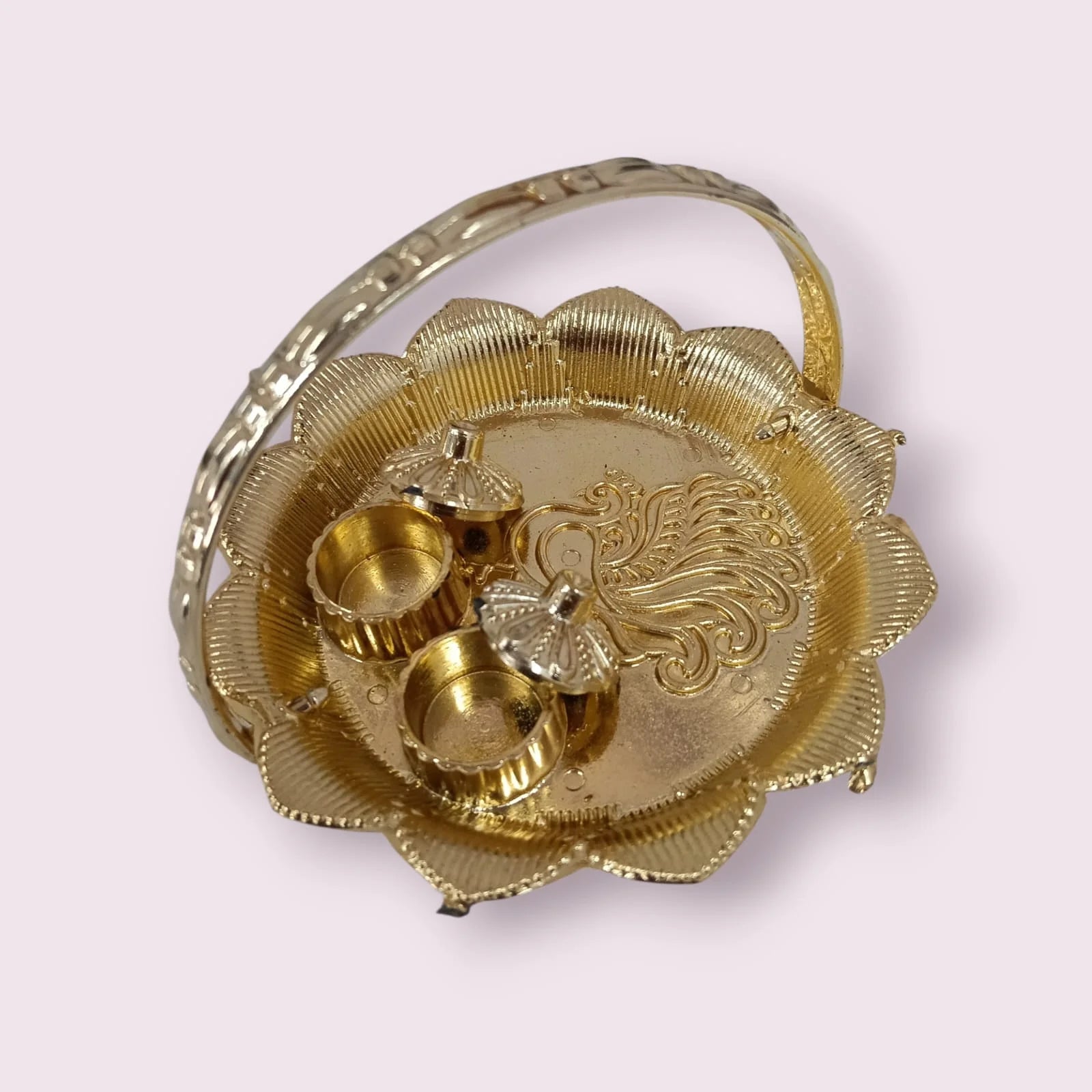 11356 Haldi Kumkum Holder (Round Basket) Festival items