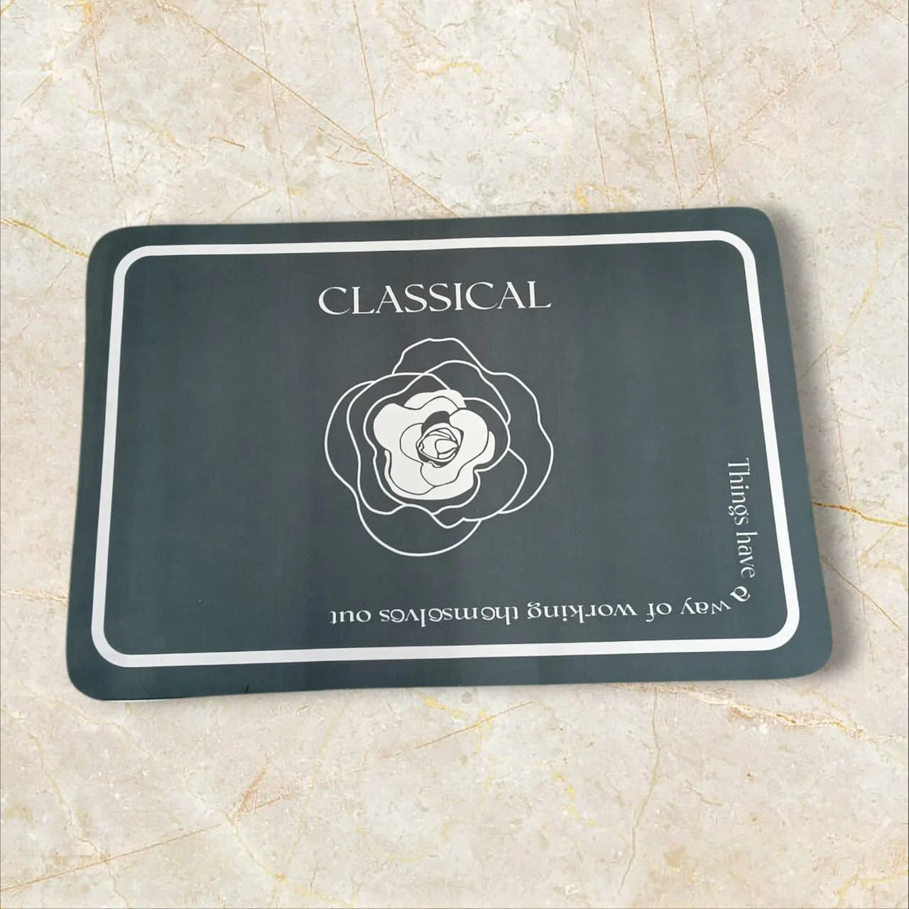 11342 Bathroom Door Mat Quick Dry Super Absorbent Bath Mat Non Slip Washable Bath Door