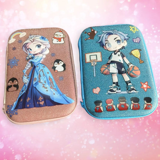 20100 Glitter Pencil Case with Compartments, Pencil Pouch for Kids, School Supply Organizer Pencil Box for Students