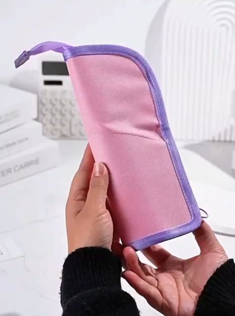 20591 Pencil Case Pouch, Neo Critz Standing Pen Pouch Bag, Foldable Stand up Pencil Holder {Multicolor}