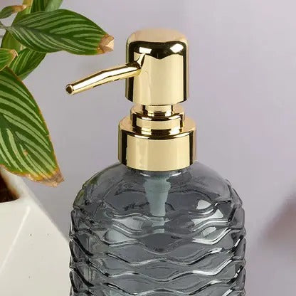 11135 Clear Glass Soap Dispenser, Liquid Hand Soap Dispenser Bottle with Pump for Bathroom, Wash Basin, Handwash Liquid Bottle {Multicolour}