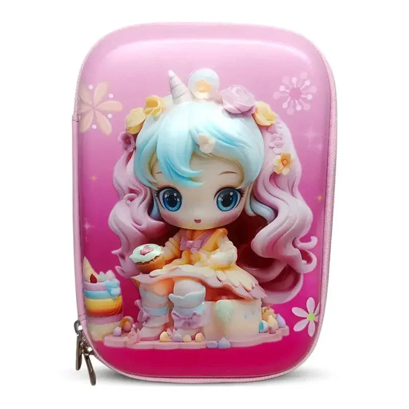 GBT-5957 Cut Doll Pencil Pouch | Large Stationery Pencil Pouch with Zip Closure {Multicolor}