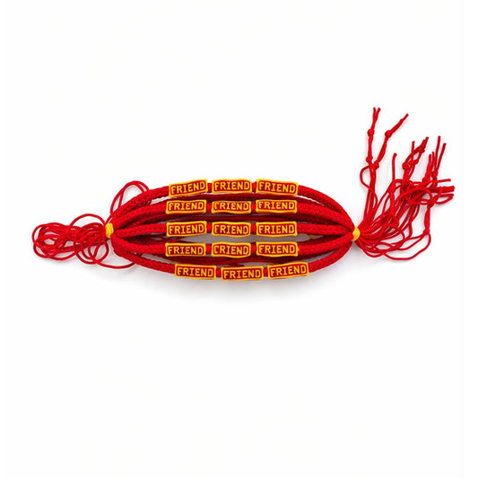 20803 {Pack of 12} Handmade Adjustable FRIEND Friendship Bracelet | Unisex Wrist Band | Gift for Best Friend {Multicolor}
