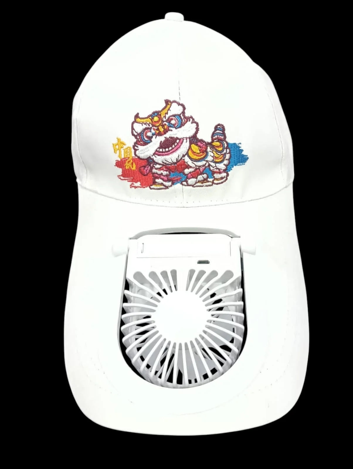 10527 Custom Blank Solar Fan Hat Cooling Baseball Cap With USB Charger
