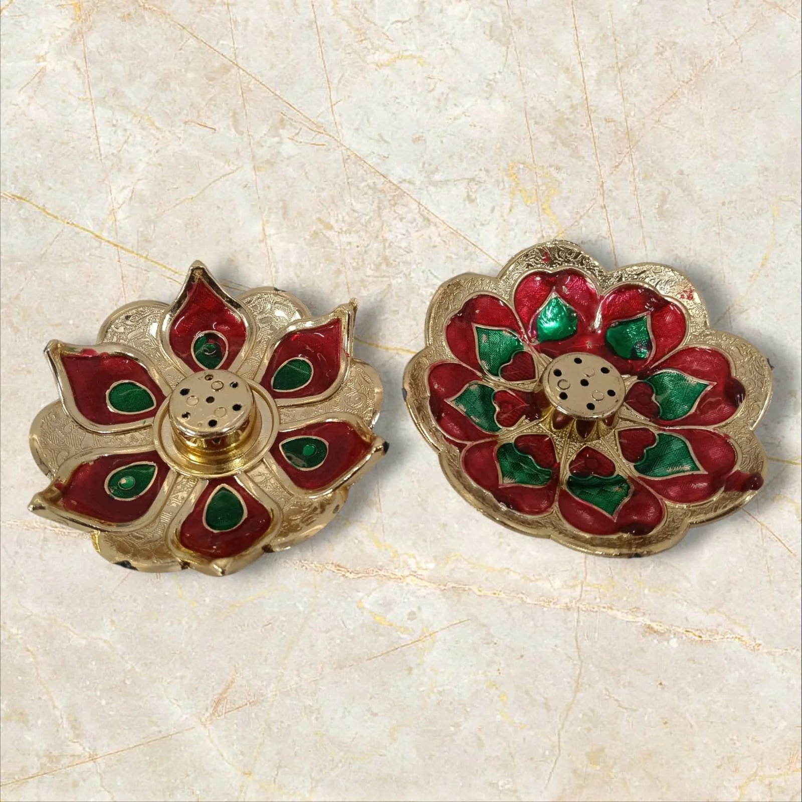 11350 Flower Design Agarbatti Stand Incense Holder for Festive Decorations {Random Design}