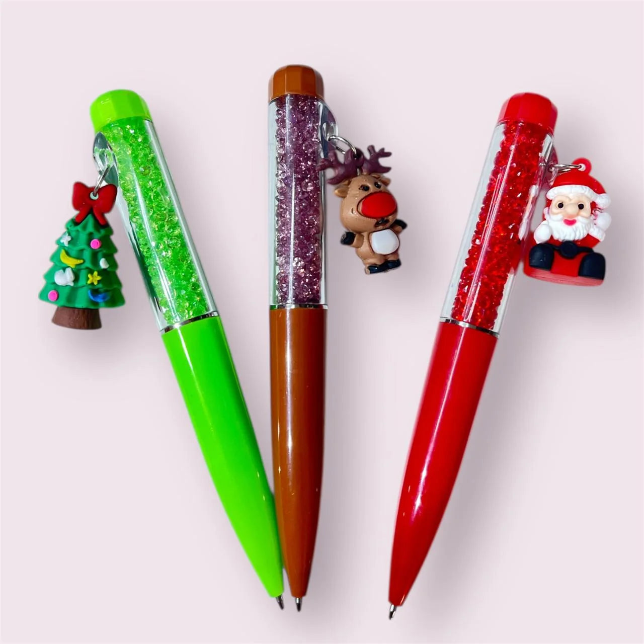 3129 Christmas Crystal Pens For Kids Ball Pen Set – Comfortable Grip for Extra Smooth Writing