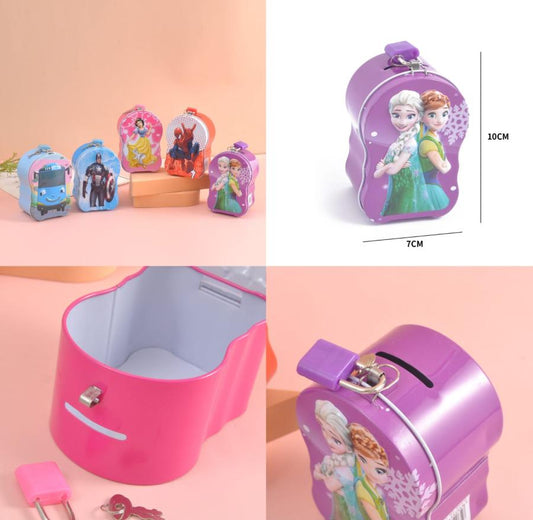 HBC-P-40 Small Money Bank Box With Lock & Key - Random Designs