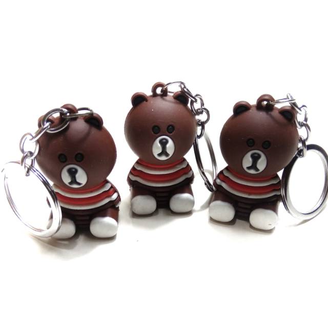 20885 {Pack of 12} Cute Teddy Bear Keychain Set for Kids