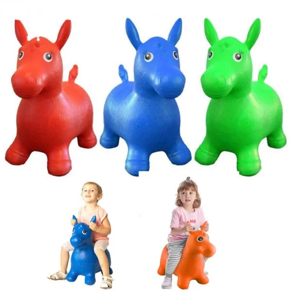 20133 Jumping and Riding Horse Bouncing Horse Hopper Animal Toy for Kids (Multicolor)