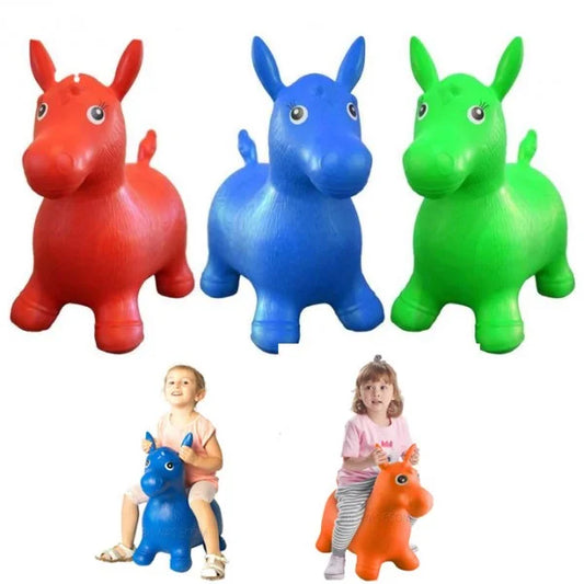 20133 Jumping and Riding Horse Bouncing Horse Hopper Animal Toy for Kids (Multicolor)