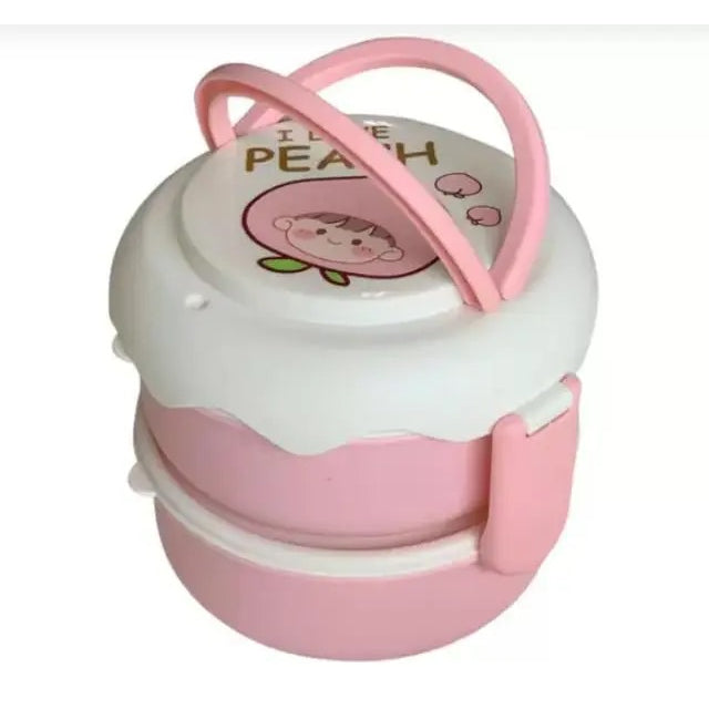 51313 Cute Kids 2 Layer Lunchbox - Life and Home {Random Color}