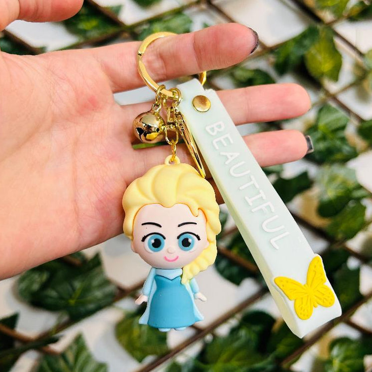 20388 Elsa Princess Keychain Frozen Cute Snow Treasure Doll Car Keyring Pendant Couple Schoolbag Ornament Keychain