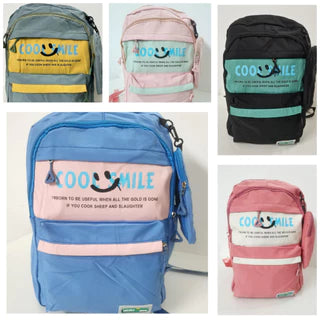 20458 College Bag for Girls & Women | Lightweight Resistant College School Bag | Travel Daypack with Front Pocket & Side Compartments {Random color} 43*27*15 Cm