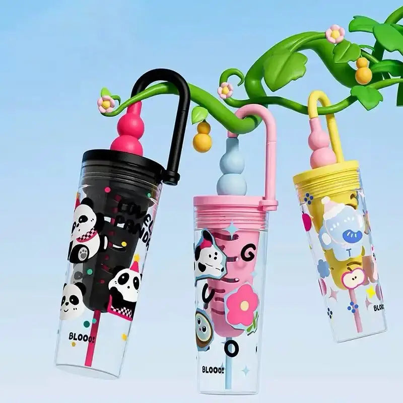 20728 Kids Cartoon Printed Water Bottle with Straw 780 ml | Portable Leakproof Sipper Tumbler for School & Travel {Random Color}