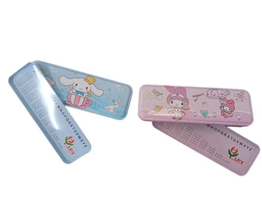 55-19 Metal Pencil Box Double Compartment for Kids