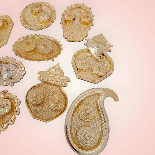 10123 Haldi kumkum holder {Random Desugn}