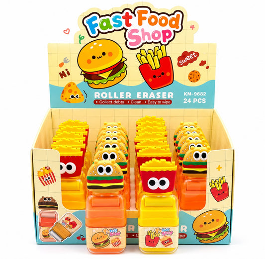 PS3829 FastFood Fun Eraser Stationery Kit {Random Design}