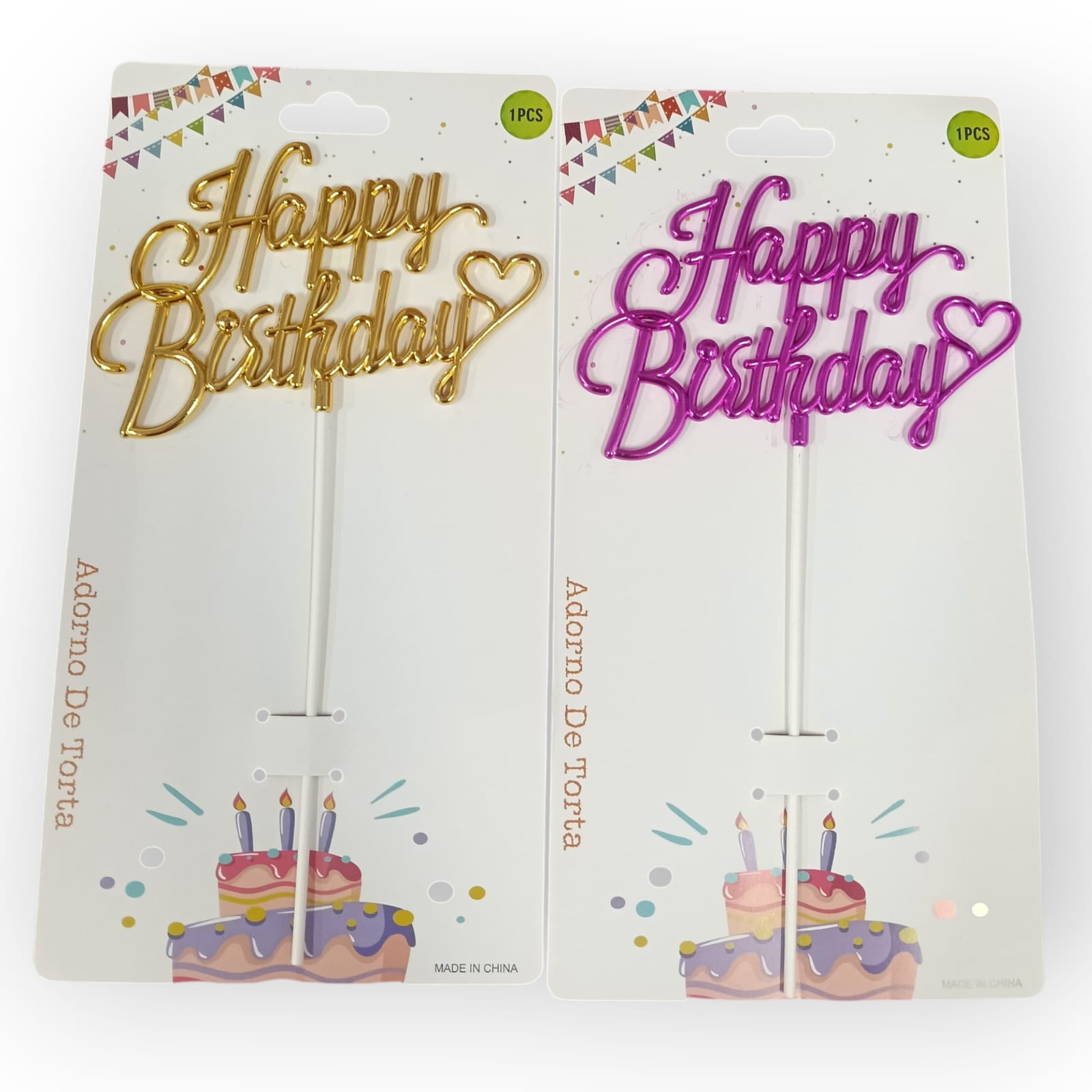 20205 Happy Birthday Acrylic Cake Topper – Gold Finish Cursive Script, Premium Cake Decoration for Birthday Cakes, Desserts & Party Celebrations (Random Color)