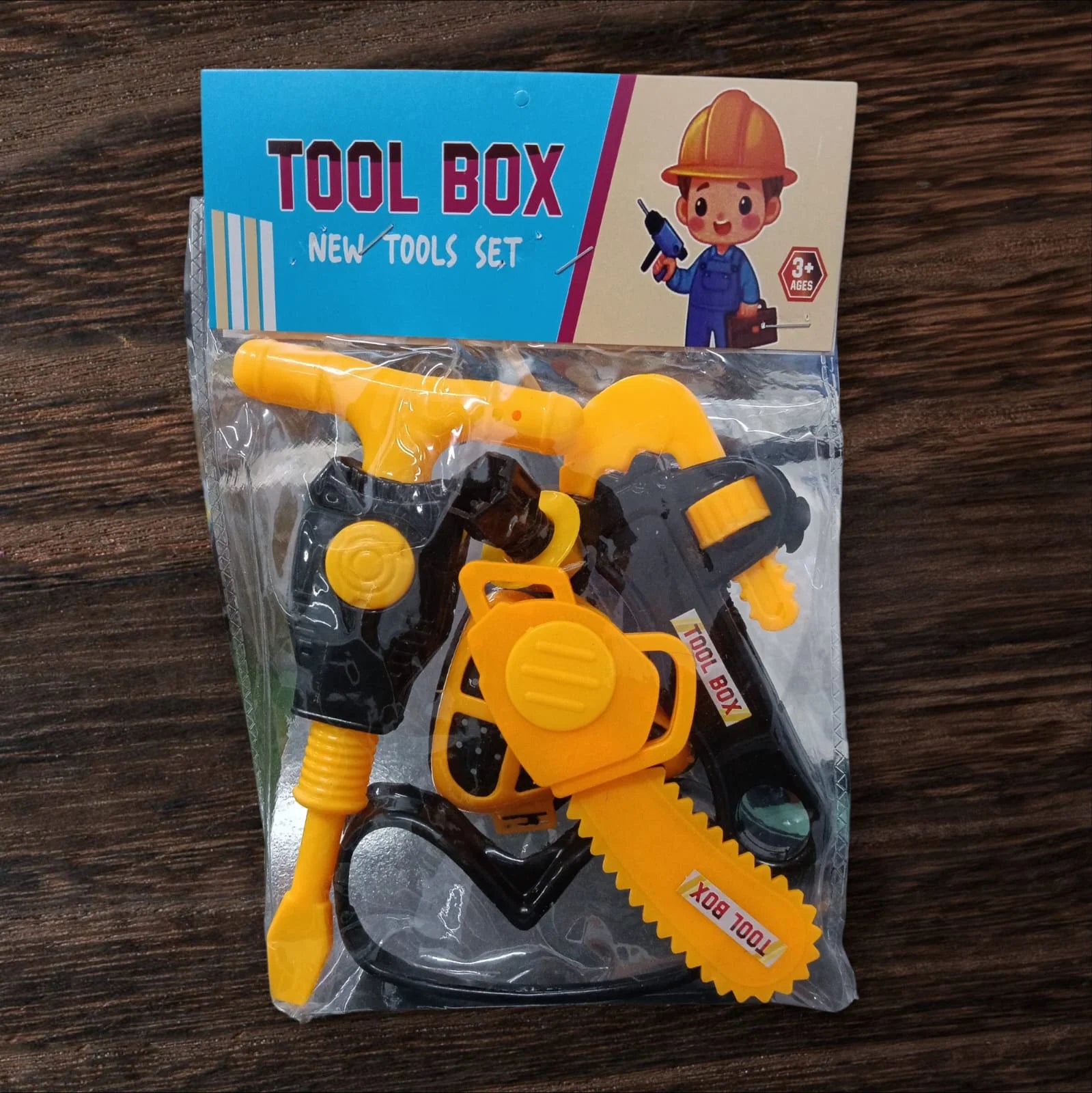 637 Kids Tool Box Play Set, Yellow and Black