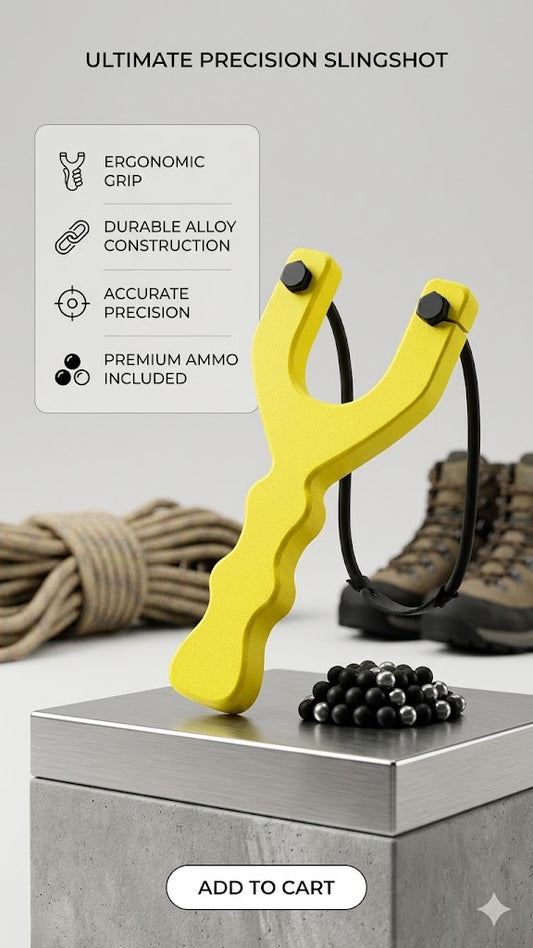 20683 Fiber Composite Slingshot with Laser Track Aid and Band – Target Improvement Tool