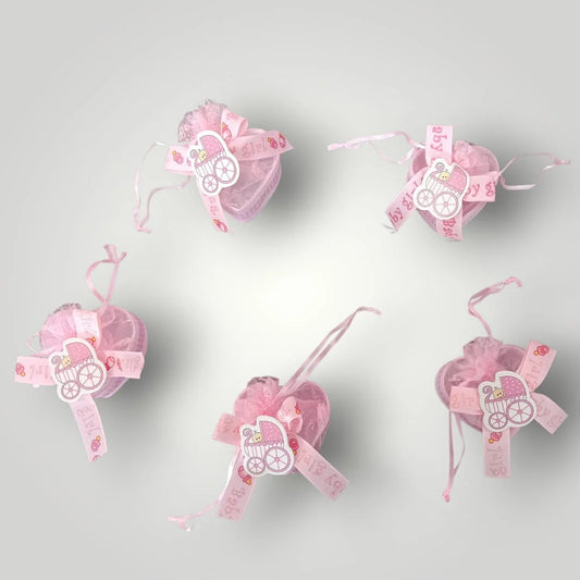 20049 {12 Pcs} Pink Baby Shower Favor Candy Gift Set |