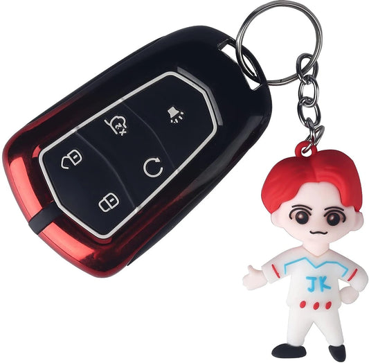 20507  {Pack of 12 }BTS Silicon Soft Rubber Keycahins Multicolored