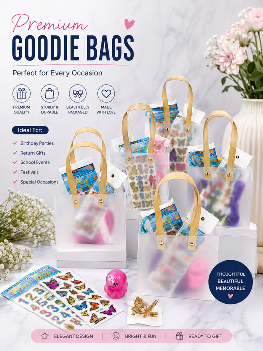 20979 Girls Rakhi Gift 1 Combo Set – Butterfly Hair Clip, Comb, Slime & 2 Sticker Pack