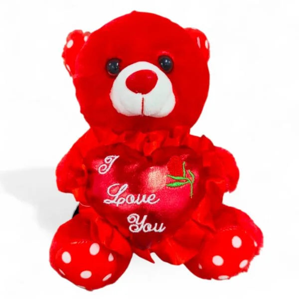 20088 Soft & Cute Red Color With Hreat Just For You Teddy Bear 20 Cm {Multicolor}