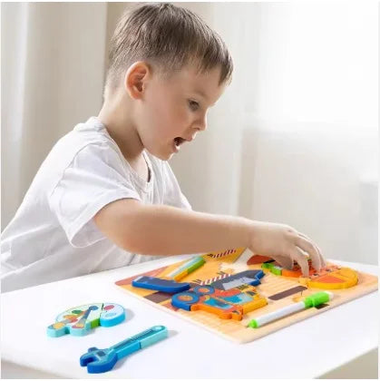 020056 3D Puzzle Model Professional Tool Drawing Board Young Children Education Wooden Puzzle 3-6 Years Old Baby Toy